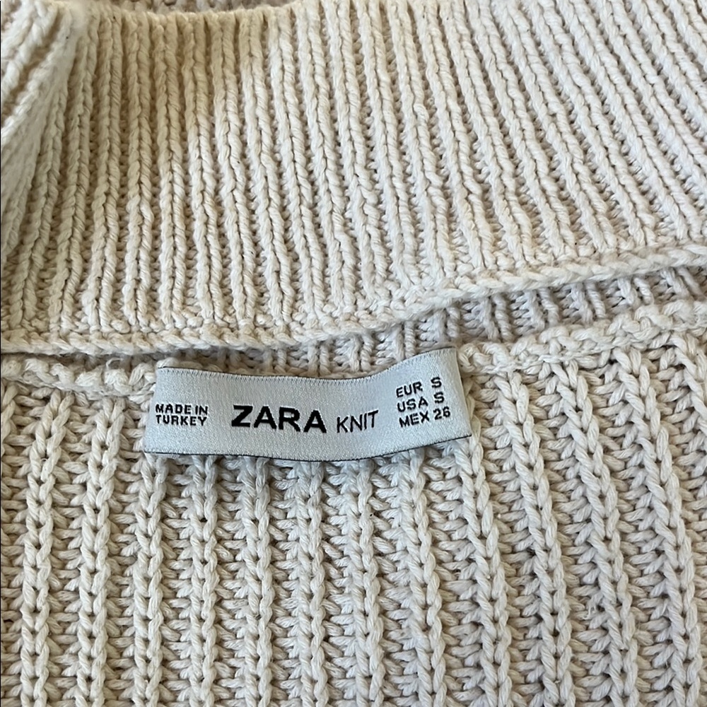 Zara Cream Cowl Neck Sweater